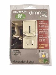 Lutron Skylark 3-way Slide Light Dimmer 600W Ivory SAVE ENERGY S-603PH-IV