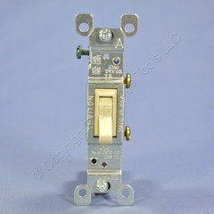 Leviton 1451-2I Ivory Framed Toggle Wall Light Switch Single Pole 15A 120V Bulk