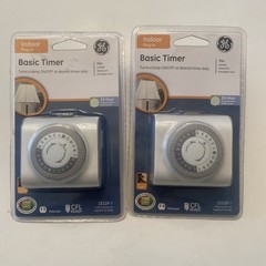 General Elec Indoor plug-in Basic Timer 24-Hour Programmable Lot Of 2 15119 F2