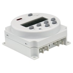 Baomain Time Switch Relay,Digital LCD Programmable Timer,24V Timer, White