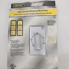 Defiant Auto Shut Off 60-Minute In-Wall Spring Wound Loaded Countdown Timer