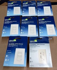 (8) Leviton SureSlide Dimmer Switch Light Almond 6674-P0T