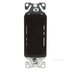 Eaton Brown Residential Single Pole On/Off Decorator Rocker Switch 15A 7501B
