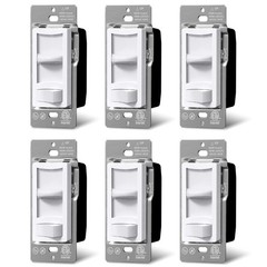BESTTEN 6 Pack Super Slim Dimmer Switch, Single Pole or 3-Way, Dimmable Light Sw