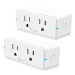 Dual Smart Plug 2 Pack, 15A Bluetooth Outlet, Work with Alexa and Assistant,