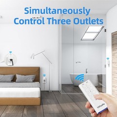 1-Outlet Indoor Remote Control Plug, 100ft Range, 15A 1875W, Wireless, ETL