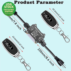 Wireless Remote Control Power Switch Waterproof Outdoor 110V 120V 250V 20A