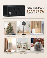 Remote Control Outlet Plug, 200FT Long Range Wireless Light Switch, Compact Desi