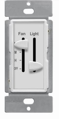 3 Speed Ceiling Fan Control and LED Dimmer Light Switch, 2.5A Single Pole Lig…