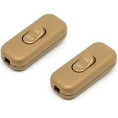 Inline Cord Switch 2-Pack Light Brown Button,Rated 6A 250V On/Off Electrical …