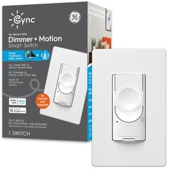 GE CYNC Smart Dimmer Light Switch & Motion Sensor, No Neutral Wire Required,