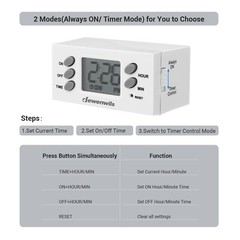 DEWENWILS Light Timer, Digital Programmable Plug in Timer Switch with 1 Outlet