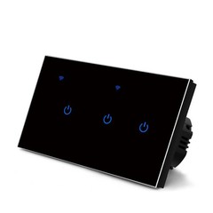 Smart Home Touch Switch Black Design Voice & Remote Control WiFi Enabled