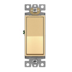 ENERLITES Elite Series Decorator Rocker Light Switch, 15A 120V/277V, Gloss