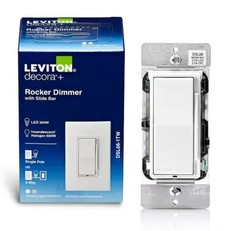 Decora Slide Dimmer Switch for LED, Halogen Incandescent Bulb White/Light Almond