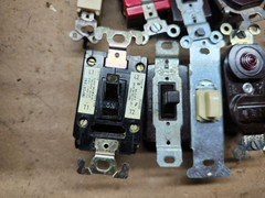 Lot Of Vintage Leviton , Slater, Pilot light switch, Wall switch New Old stock