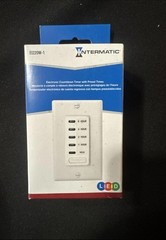WHF EI220W-1 1/2/4/8 Hour SPST 1800-Watt In-Wall Countdown Timer White Quietcool