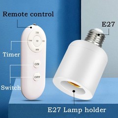 E27 Wireless Remote Control Lamp Holder Timer Switch 110V 220V Light Socket