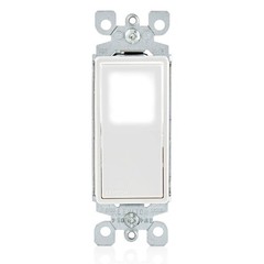 Leviton 15 Amp Decora LED Illuminated Light Wall Switch Single-Pole, L5611-2W, W