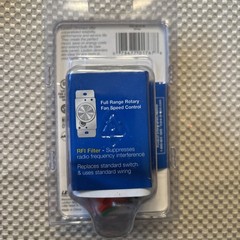 Leviton 06616-00W Ultra-Quiet Variable Speed 5A 120V White Rotary Fan Control