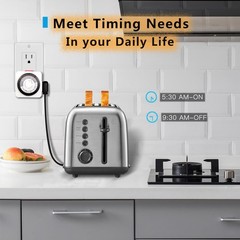 Timers for Electrical Outlets Indoor 24-Hour Dual Outlet Timer Christmas Tree…