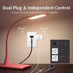 15A Dual Smart Plug, WiFi Outlet Extender, Smart Socket with Schedule&Timer, …