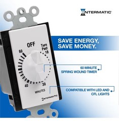 Intermatic Fd60mwc Timer, Spring Wound, 60 Min
