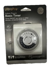 GE Ultrapro Indoor Plug-in Basic Timer Lighting Control Switch Brand New!
