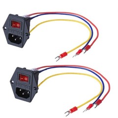 15A 250V Rocker Switch On/Off Power Socket Inlet Module Plug 10A Fuse Switch …