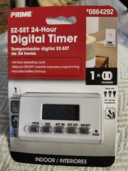 NEW Prime EZ-Set 125V 24 Hr. Indoor Digital Timer TNIDEZ1
