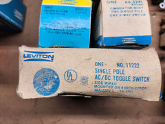Lot Of Vintage Leviton , Slater, Pilot light switch, Wall switch New Old stock