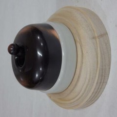Classic Electric antique copper smooth deep cover white porcelain switch 25 W FB