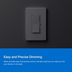 Lutron Diva Smart Dimmer Switch Kit for Caseta Lighting w/ Hub, 1 Pack, White