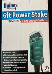 Uninex 6 Ft Power Stake – EC1607 With 6 Grounded Outlets