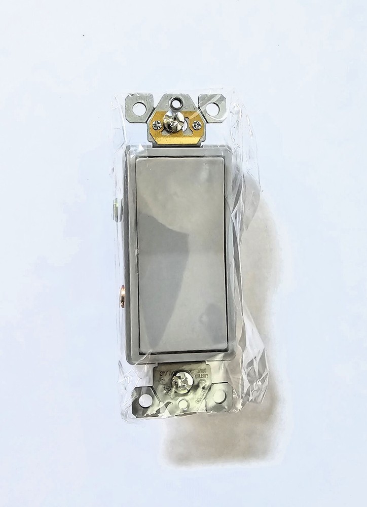 Enerlites 93200-GY 20A Decorator Light Switch 3-Way or Single Pole Gray Rocker