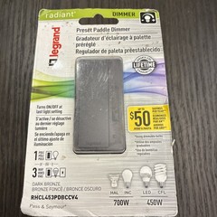 Legrand RHCL453PDBCCV4 Radiant – 450W 3-Way CFL/LED Dimmer Dark Bronze Finish