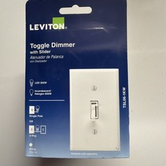 Leviton Toggle Slide Dimmer Switch for Dimmable LED & Incandescent White NEW