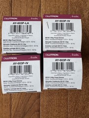 4 Lutron Ariadni AY-603P-IV 3-Way Dimmer 600W Incandescent 3 Ivory & 1 White
