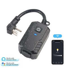 BN-LINK Outdoor Smart Dimmer Plug WiFi For String Lights Works With Alexa/Google