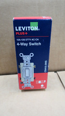 LEVITON PLUS CS415-2WS 15A-120/277V AC/CA 4-WAY SWITCH NEW