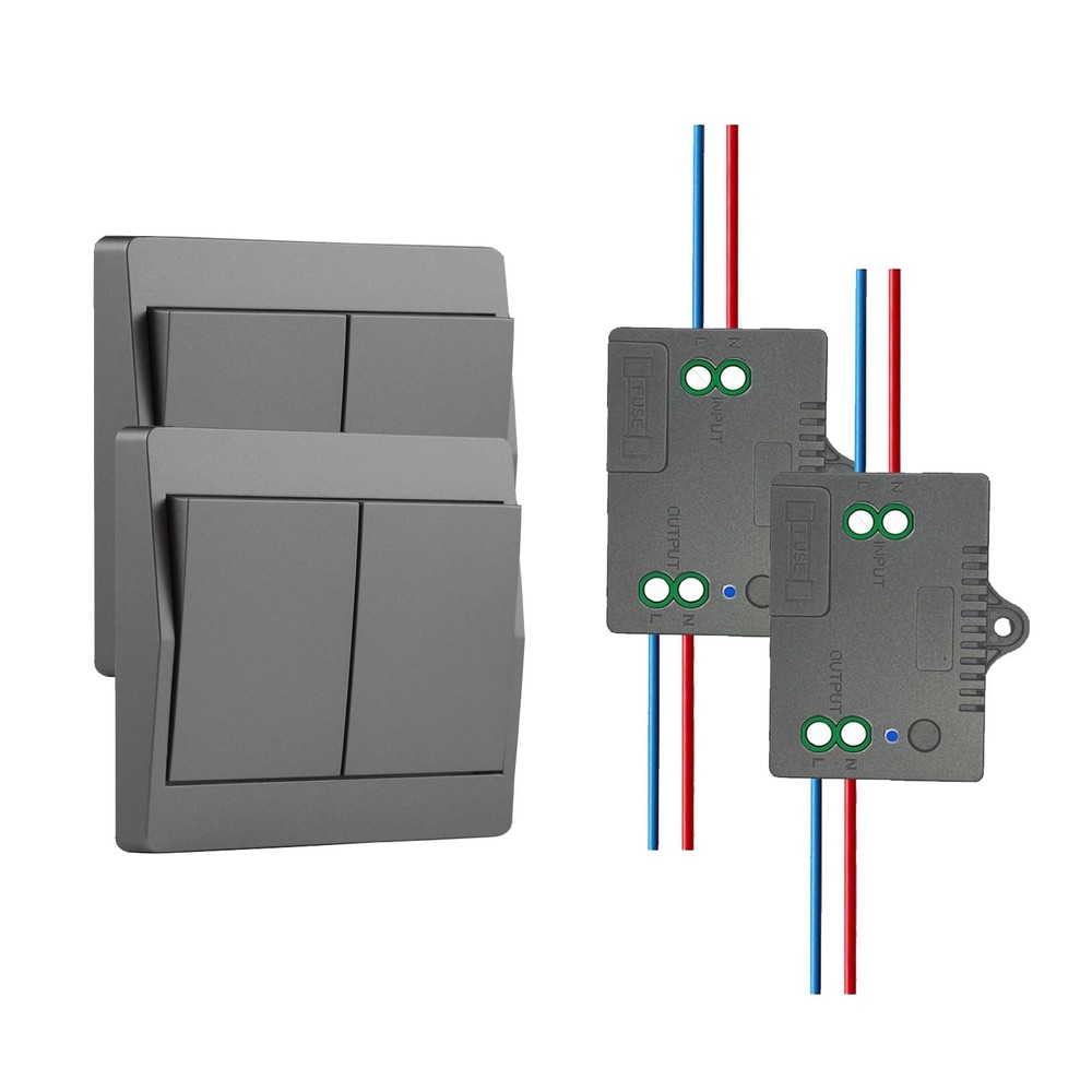 -Powered Wireless Light Switch (No Battery),Remote Control with 328ft Range,K…
