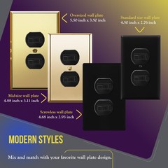 Duplex Double Toggle Light Switch, Single Pole, Side Wiring, Copper Wire Only,