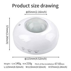 Long lasting Ceiling Mount PIR Motion Sensor Switch for Energy Efficiency