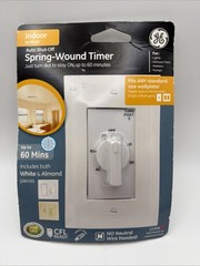 GE Spring-Wound Timer Auto Shut Off Indoor In-Wall Up to 60 Minutes 15304