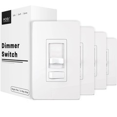 MOES Dimmer Light Switches 4 Pack, 3 Way & Single Pole Dimmable Switch for LED,C