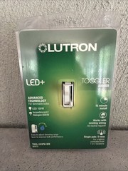 Lutron LED+ Toggler Dimmer, Single Pole/3-way, To LED 150w or Incan/Halogen 600w