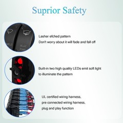 DIY Your Control Panel! 2-8Gang Custom Laser Etched Rocker Switches for Car RV