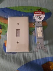 Hyper Tough House Single Pole ON/OFF Toggle Light Switches 15A 120v With Cover