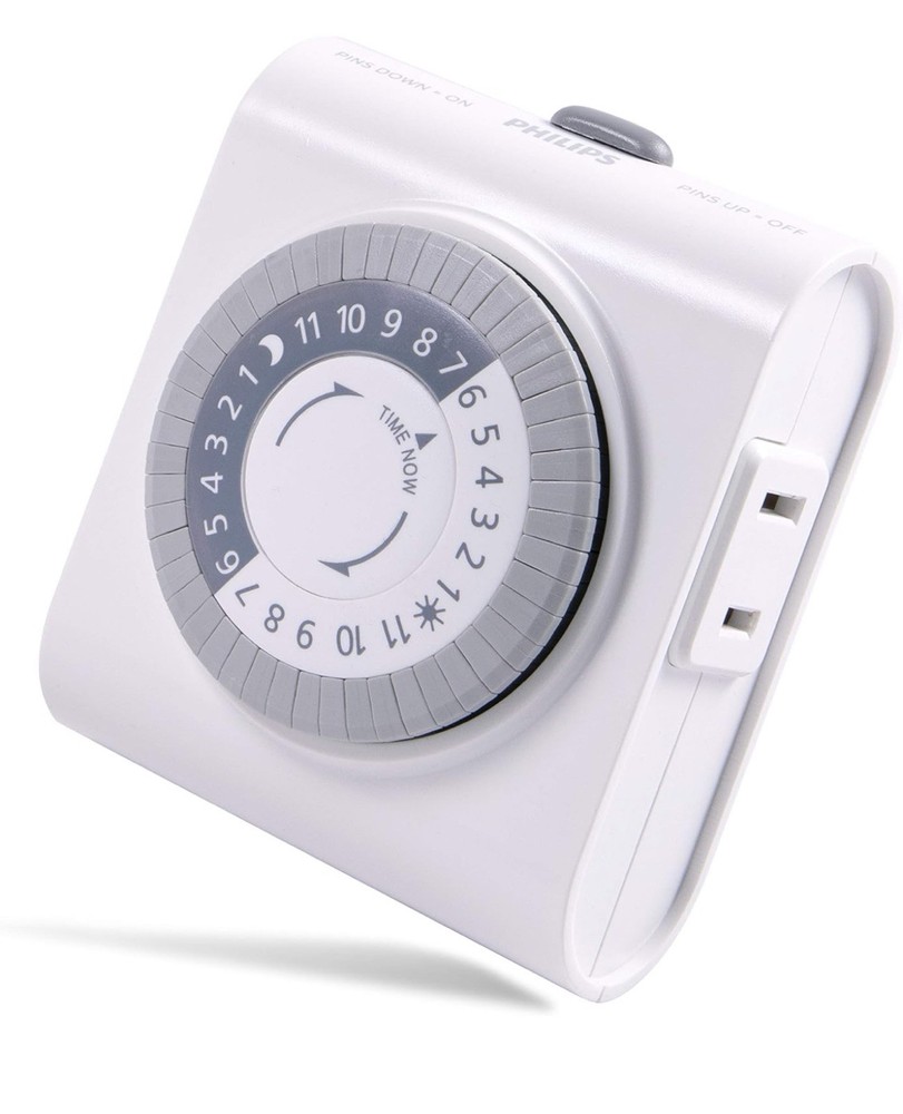 Philips Home Basic Timer Indoor Programmable Daily Cycle Polarized 2 Outlet New