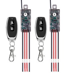 12V Mini Remote Switch,2 Way 1 Channel DC 5V/12V/24V/ 5A Relay Wireless Contr…